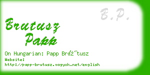 brutusz papp business card
